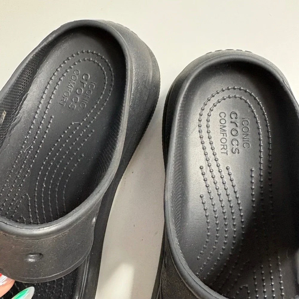 Crocs Classic Crush Sandal Platform Two Strap Slide Women 10 Men 8